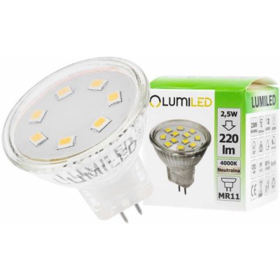 Lumiled LED žárovka LED GU5,3 MR11 2,5W = 25W 220lm 4000K 230v Neutrální bílá 120° – Hledejceny.cz