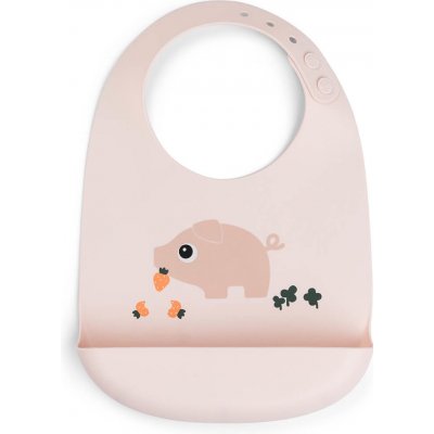 Done by Deer Silikonový bryndáček Pigee - růžový – Hledejceny.cz