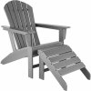 Zahradní židle a křeslo tectake 404609 zahradní židle joan s podnožkou - šedá