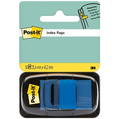3M POSTIT Štítek, plastový, 50 kusů, 25 × 43 mm, 3M POST-IT, modrý 7100089834 – Hledejceny.cz