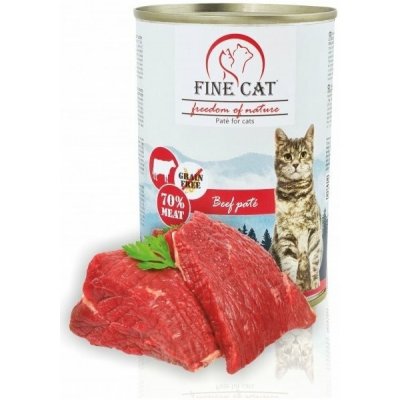 Fine Cat FoN pro kočky hovězí 70% masa Paté 400 g