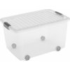 Úložný box KIS W BOX L 50L 59x39x32cm transparentní/šedé víko