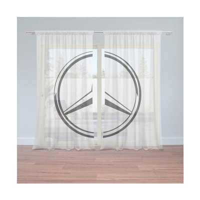 Sablio Záclony Logo 1 Bílá: 2ks 150x250cm – Hledejceny.cz