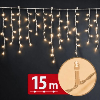 Phenom LED světelný závěs 15 m s 600 LED, teplá bílá – Hledejceny.cz