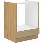 Artisan Skříňka do kuchyně pod plynovou troubu ARTISAN HG 60 D Cappucino/Dub – Zboží Dáma