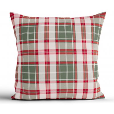 MKLuzkoviny.cz Vánoční bavlněný Renforcé Káro zelené 40 x 40 cm – Zbozi.Blesk.cz