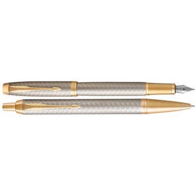 Parker 1502/3191684 IM Premium Warm Grey GT sada dárková sada plnicího pera a kuličkové tužky / propisky – Zboží Živě