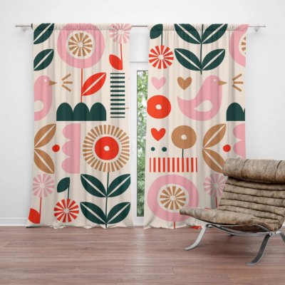 Sablio Závěs Retro folklór: 2ks 140x250cm – Hledejceny.cz