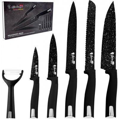 Sada kuchyňských nožů 6ks Bachmayer BM-6647 – černá – Zboží Dáma