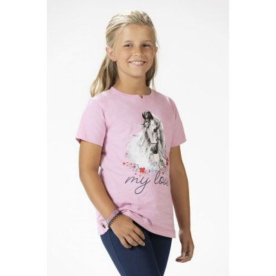 HKM dětské tričko Horse Spirit růžová – Zboží Mobilmania