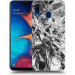 Pouzdro Picasee silikonové Samsung Galaxy A20e A202F - Chrome černé