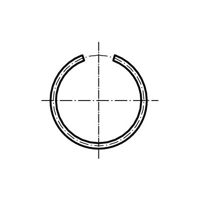 PROFISTYL DIN 7993B Kroužek pojistný drátěný rozpěrný pro díru černý Varianta: DIN 7993B Kroužek pojistný drátěný rozpěrný pro díru 25