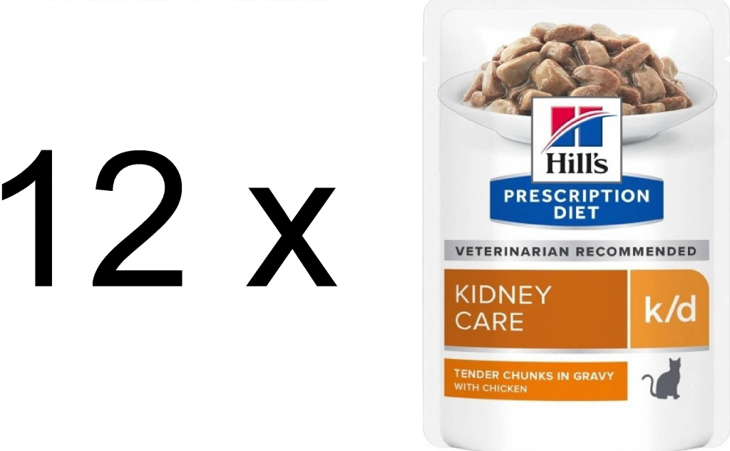 Hill\'s Prescription Diet K/D pro lepší funkci ledvin kuřecí 12 x 85 g