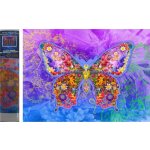 Norimpex Diamantové malování Barevný motýl 30 x 40 cm – Sleviste.cz