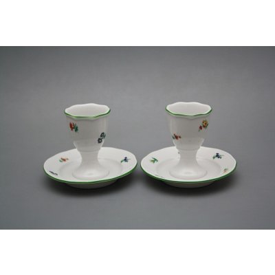 Bohemia Porcelán 1987 Kalíšek na vejce s podstavcem Rokoko ZL – Zboží Dáma