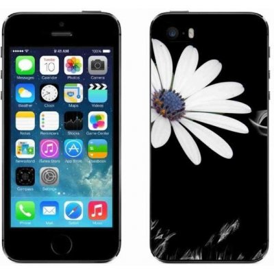 Pouzdro mmCase Gelové iPhone SE 2016 - bílé květina – Zboží Mobilmania