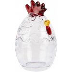 Clayre & Eef Bílá skleněná dóza s víkem ve tvaru slepičky Chicken Ø 8*14 cm – Hledejceny.cz