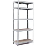 Trestles RH Regál 1800 x 1000 x 450 mm 5 polic šedá – Sleviste.cz