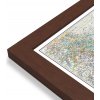 Nástěnné mapy National Geographic Indie - nástěnná mapa Classic 60 x 76 cm Varianta: mapa v dřevěném rámu, Provedení: Pegi višeň