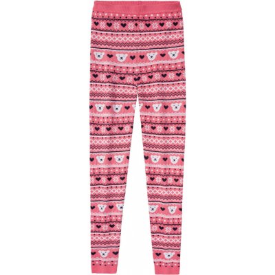 Pepperts dívčí vánoční pletené legíny růžová – Zboží Dáma