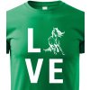Dětské tričko dětské tričko Láska ke koním, zelená