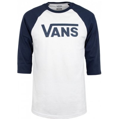 Vans tričko Classic Raglan white-dark blue – Zboží Mobilmania