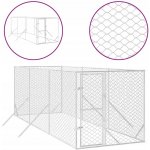 vidaXL Venkovní psí kotec stříbrný 200 x 600 x 200 cm – Sleviste.cz