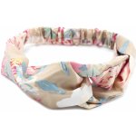 Květinová látková čelenka modrá – Zboží Dáma