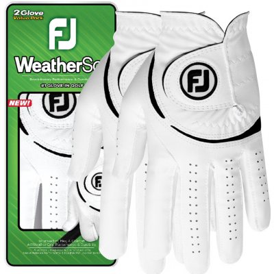 FootJoy WeatherSof 2-Pack 24 Mens Golf Glove bílá L – Hledejceny.cz
