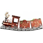 Clayre & Eef Červená kovová dekorace vláček na kolejích Christmas Train - 79*15*37 cm – Hledejceny.cz