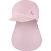 Kojenecká čepice Little Angel (DITA) Kšiltovka tenká pirát UV +Outlast® růžová baby sv.růžová kopretiny