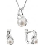 Pavona perlová souprava se zirkony a bílou říční perlou 29078.1 – Zboží Dáma