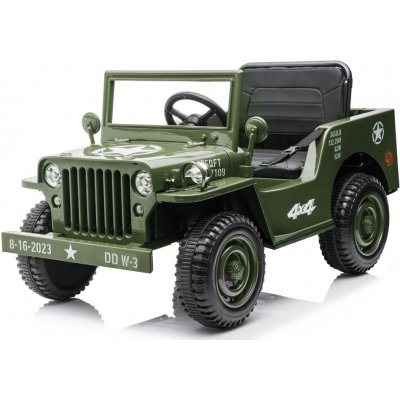 Mamido dětský elektrický vojenský Jeep Willys 12V7Ah světlé zelená – Zboží Mobilmania