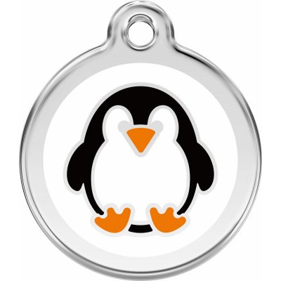 Red Dingo Známka Penguin White Tučňák bílý M 30 mm – Zboží Dáma