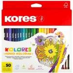 Kores Trojhranné pastelky KOLORES Mandalas pro antistresové omalovánky 3 mm 50 barev – Hledejceny.cz