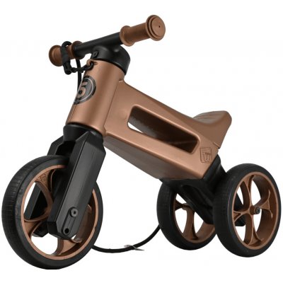 FUNNY WHEELS Rider SuperSport 2v1 měděné s popruhem a tichými koly – Zboží Dáma
