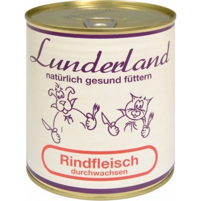 Lunderland pro psy a kočky Hovězí prorostlé 800 g