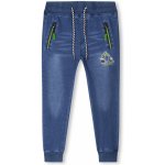 Kugo FK0279 Chlapecké riflové kalhoty modrá zelená aplikace modrá – Zboží Dáma