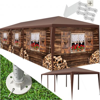 tectake 405959 pavilon almchalet s odnímatelnými bočními díly - 9 m – Sleviste.cz