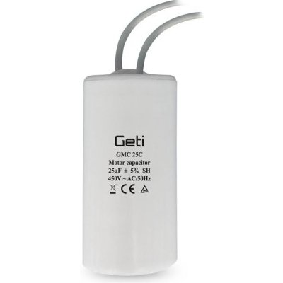 Kondenzátor rozběhový motorový 25uF 450V GETI GMC 25C – Hledejceny.cz