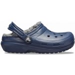 Crocs Classic Lined Clog K Navy/Char Dětské nazouváky modrá – Zboží Mobilmania
