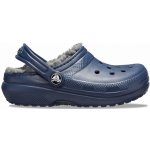 Crocs Classic Lined Clog K Navy/Char dětské nazouváky modrá – Zboží Dáma