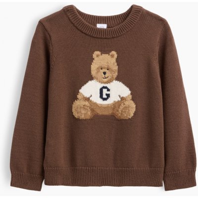 GAP Baby bavlněný svetr Brannan Bear Hnědá – Zboží Mobilmania