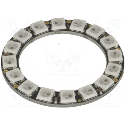 POLOLU ADAFRUIT 16 WS2812 LED NEOPIXEL RING LED; RGB; 5VDC; Poč.diod: 16; Kontrolér: WS2812B; Tvar: prstenec – Zboží Živě