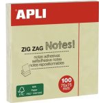 Samolepicí blok na poznámky, „Z“, 75 × 75 mm, 100 listů, APLI „Classic“, žlutý 12078 – Hledejceny.cz