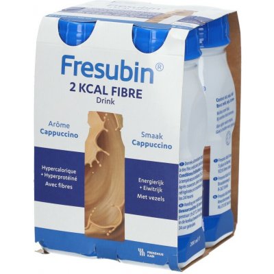 FRESUBIN 2 KCAL FIBRE DRINK PŘÍCHUŤ CAPPUCCINO POR SOL 4X200ML – Hledejceny.cz