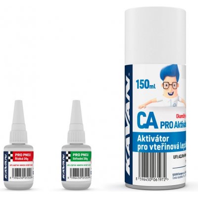 Kavan PRO PNEU střední a řidké vteřinové lepidlo 20g + PRO aktivátor CA 150ml – Zboží Dáma