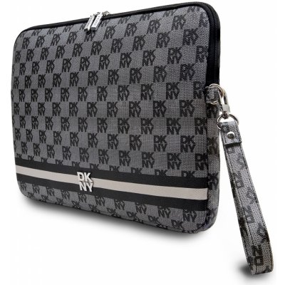 DKNY PU Leather Checkered Pattern and Stripe Obal na Notebook 13/14" Black, DKCS14PVSHLK – Zboží Mobilmania