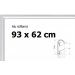 BFHM Hliníkový rám 93x62 cm stříbrný – Zboží Dáma