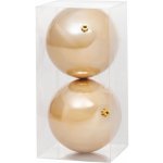 Koule MagicHome Vánoce, 2 ks, zlaté, na vánoční stromeček, 12 cm – Hledejceny.cz